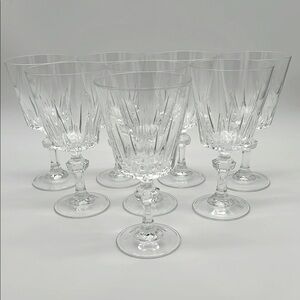 French Crystal Stemware Glasses - Princess House (Set of 8)